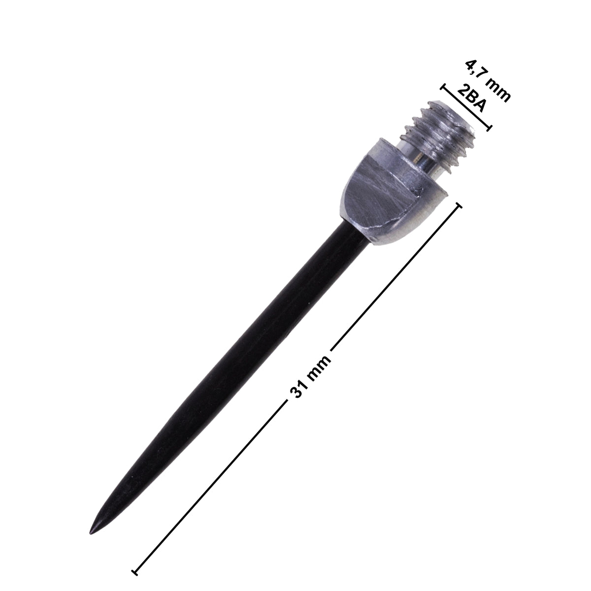 Karella - Dartspitzen Metall für Softdarts Alu 2BA 1 Set (3 St.) inkl. Holder