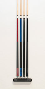 Billardqueue Wandhalter schwarz 2-tlg. für 4 Queues