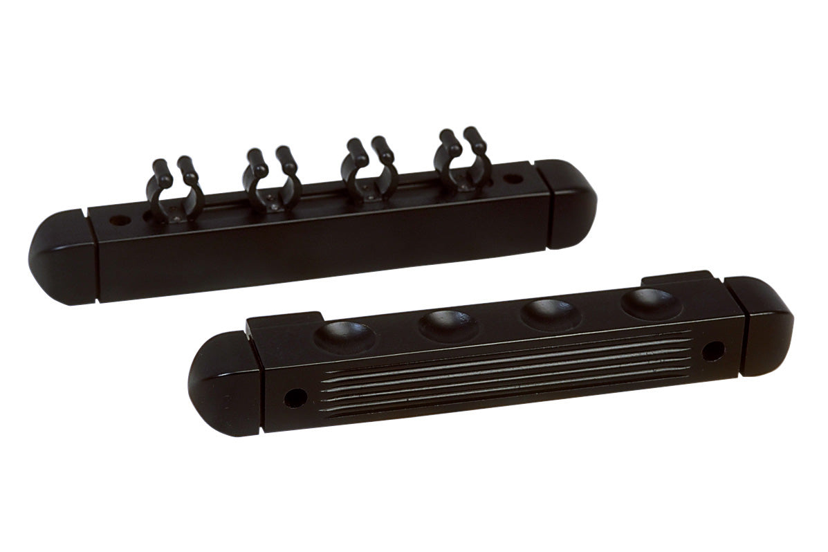 Billardqueue Wandhalter schwarz 2-tlg. für 4 Queues