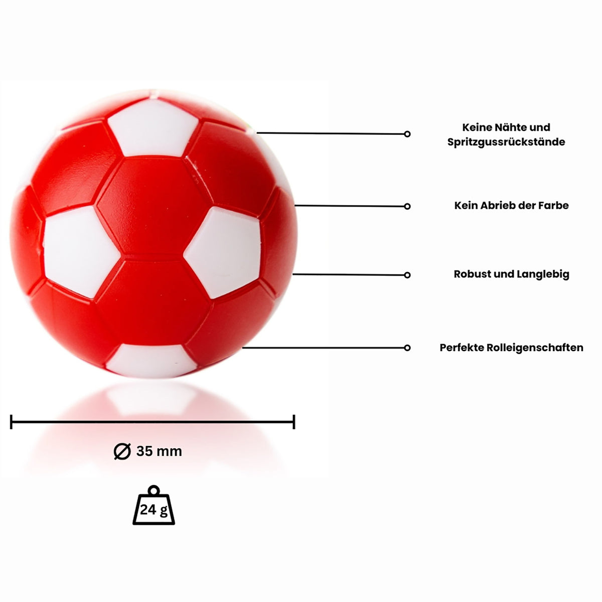 Winspeed - Kickerball 35 mm, Set (10 St.)