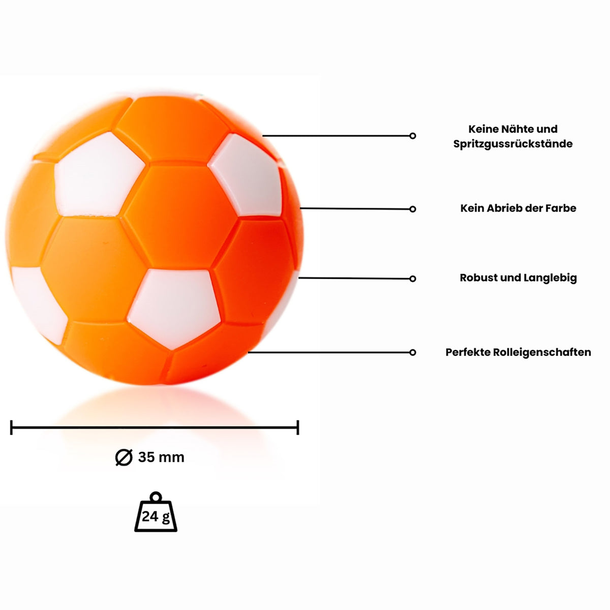 Winspeed - Kickerball 35 mm, Set (5 St.)