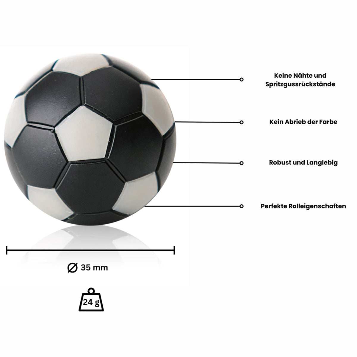 Winspeed - Kickerball 35 mm, Set (5 St.)