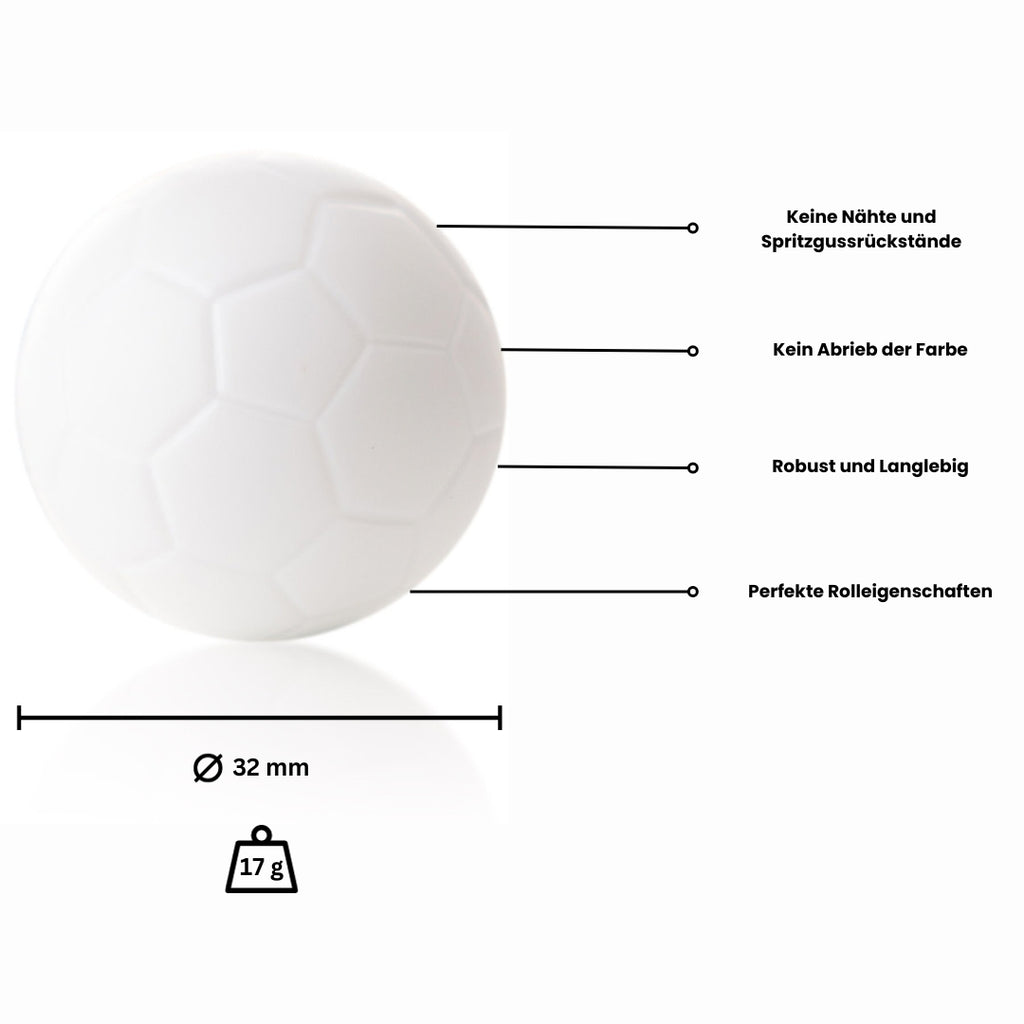 Winspeed - Kickerball 32 mm, weiß, 17 gr. Set (10 St.)
