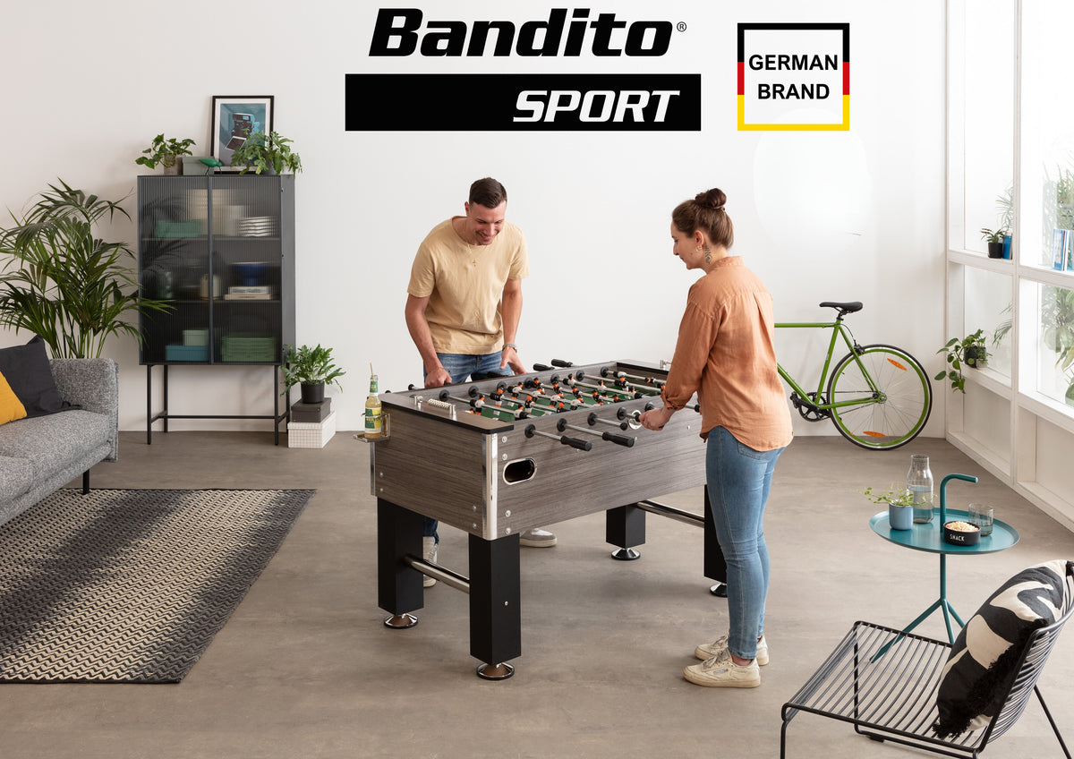 Bandito - Tischkicker Profi Soccer Deluxe in eiche-grau