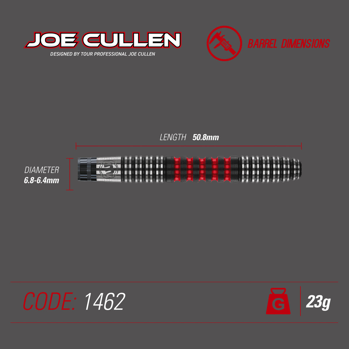Winmau - Steeldart Joe Cullen 23 gr.
