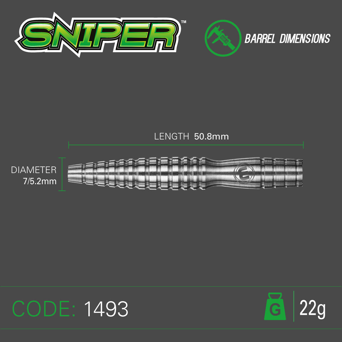 Winmau - Steeldart - Sniper 22 gr.