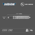 Winmau - Steeldart Barbarian 24 gr.