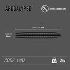 Winmau - Steeldart Apocalypse Brass 24 gr.