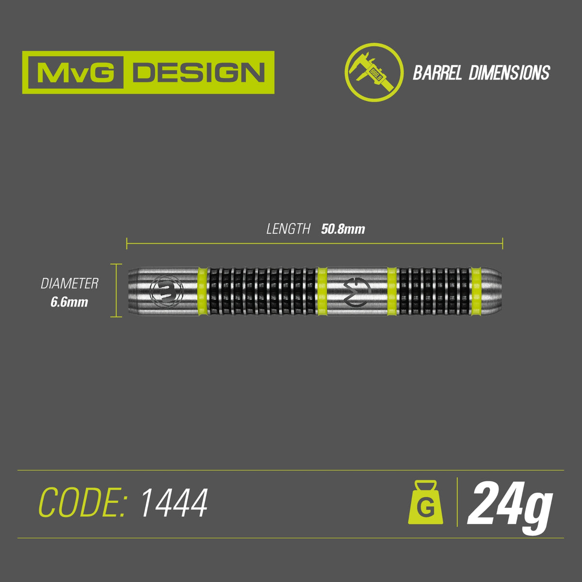 Winmau - Steeldart MvG Aspire 24 gr.