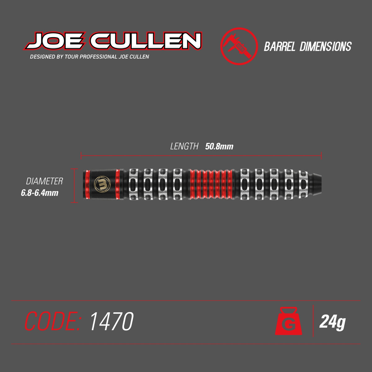 Winmau - Steeldart Joe Cullen S.E. 24 gr.