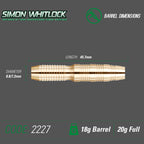 Winmau - Softdart Simon Whitlock Brass 18 gr.