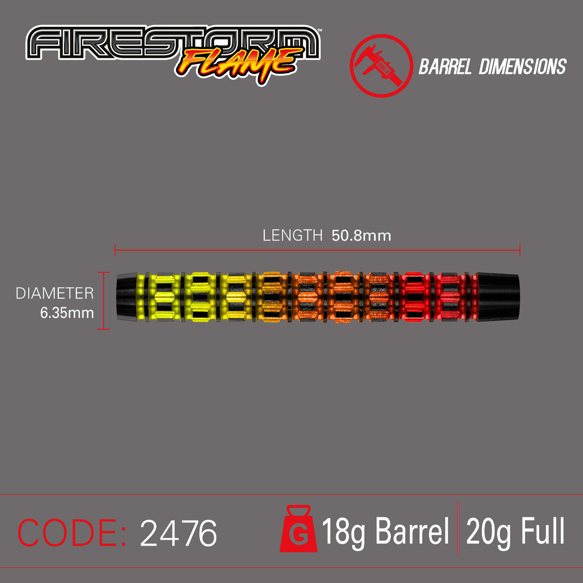 Winmau - Softdart - Firestorm Flame 20 gr.