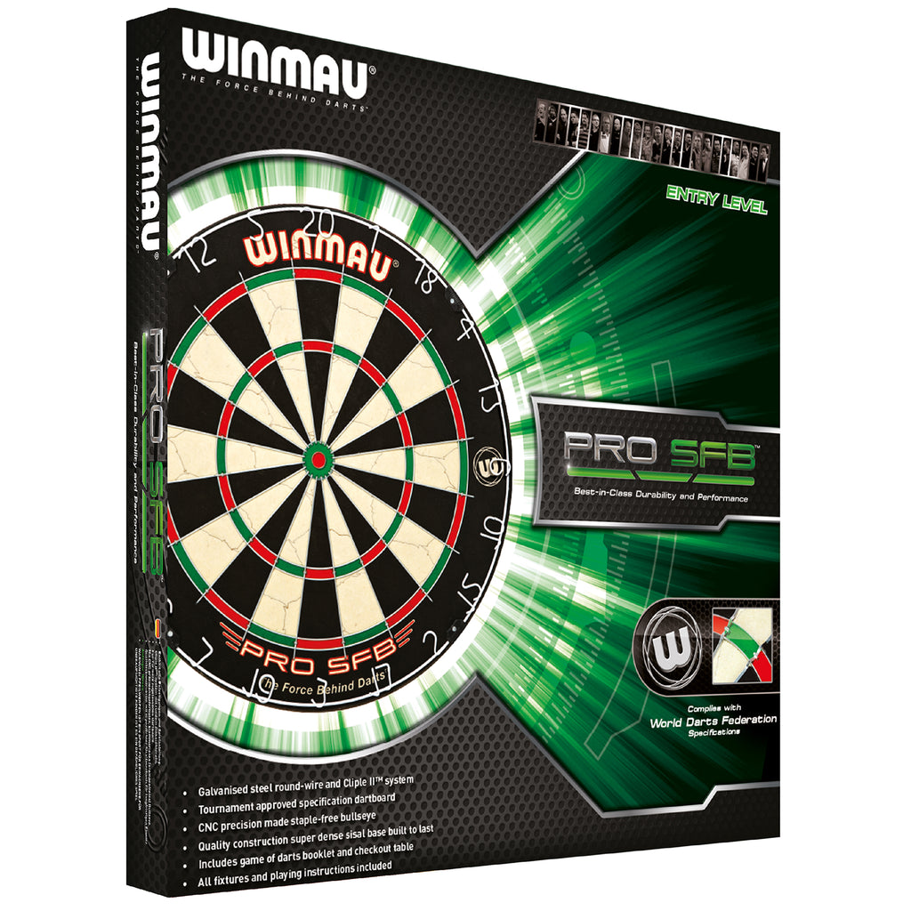 Winmau - Dartboard Pro SFB im Set inkl. 2 Satz Winmau Steeldarts
