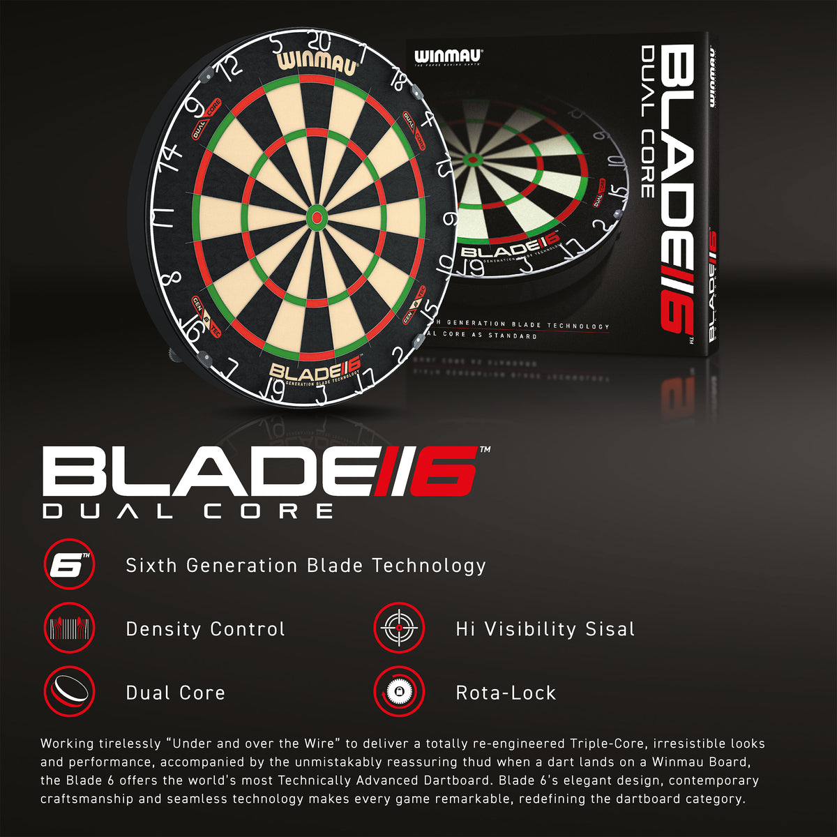 Winmau - Dartboard Blade 6 Dual Core
