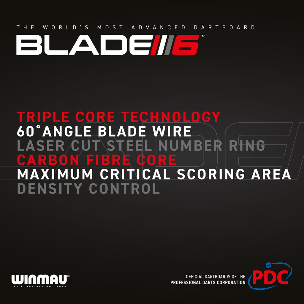 Winmau - Dartboard Blade 6 Triple Core Carbon PDC