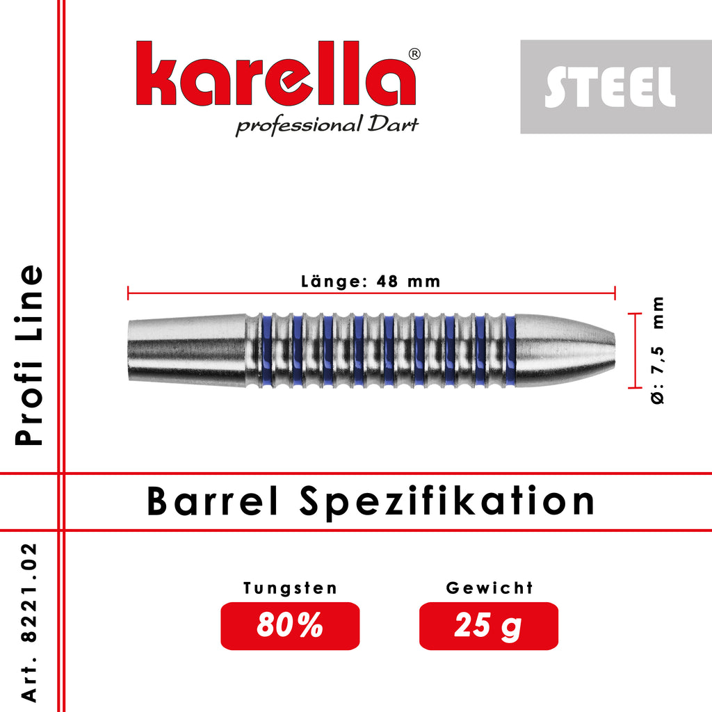 Karella - Steelbarrel Profi Line PL-02 80% Tungsten 25 gr.