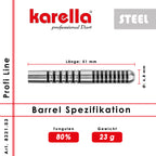 Karella - Steelbarrel Profi Line PL-03 80% Tungsten 23 gr.