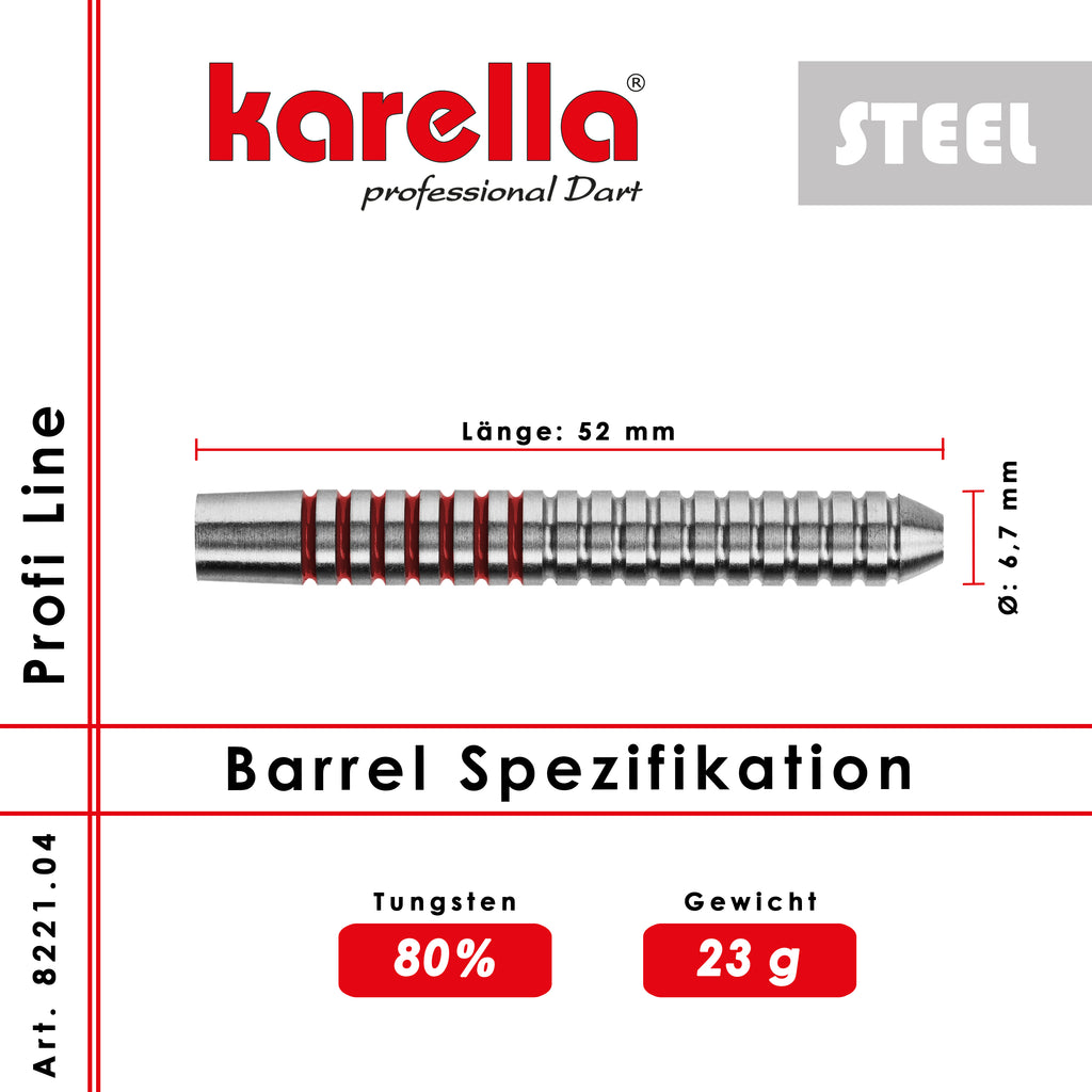 Karella - Steelbarrel Profi Line PL-04 80% Tungsten 23 gr.