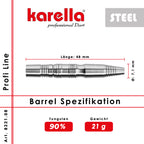 Karella - Steelbarrel Profi Line PL-08 90% Tungsten 21 gr.