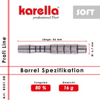 Karella - Softbarrel Profi Line PLS-08 80% Tungsten 16 gr.