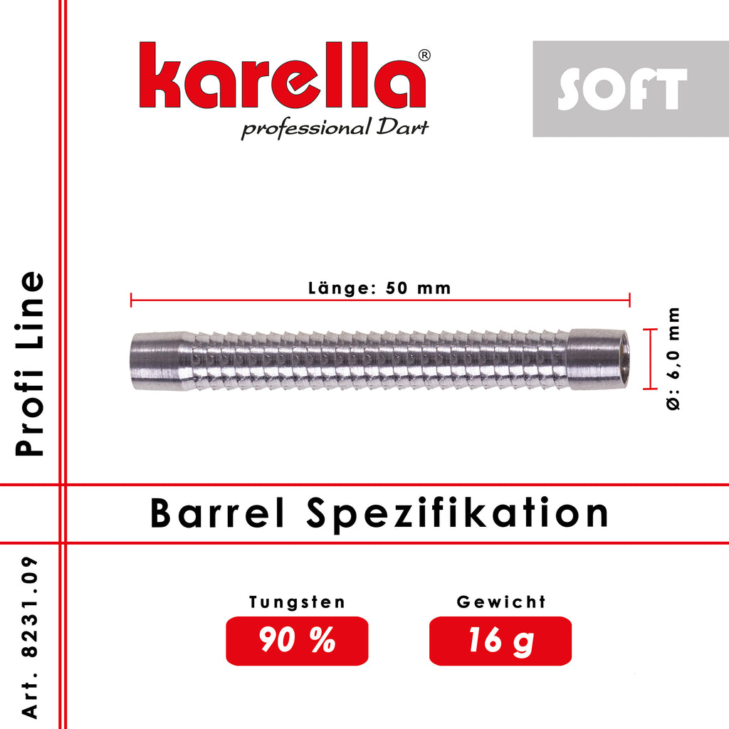 Karella - Softbarrel Profi Line PLS-09 90% Tungsten 16 gr.