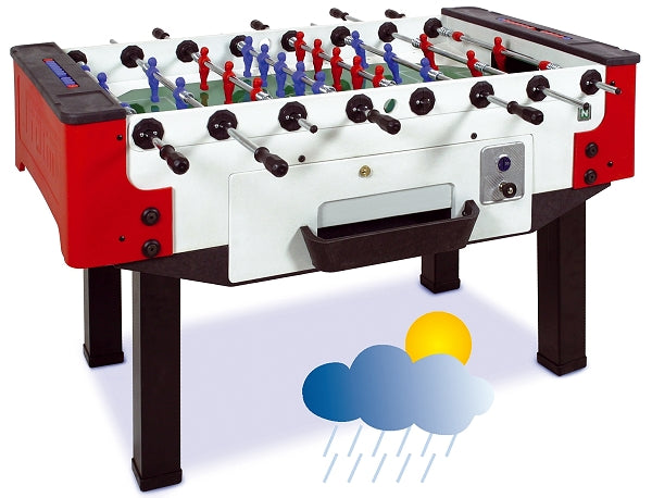 Norditalia - Tischkicker Outdoor Storm F-3 Münz 1,- € Sport Safety / Teleskop SA
