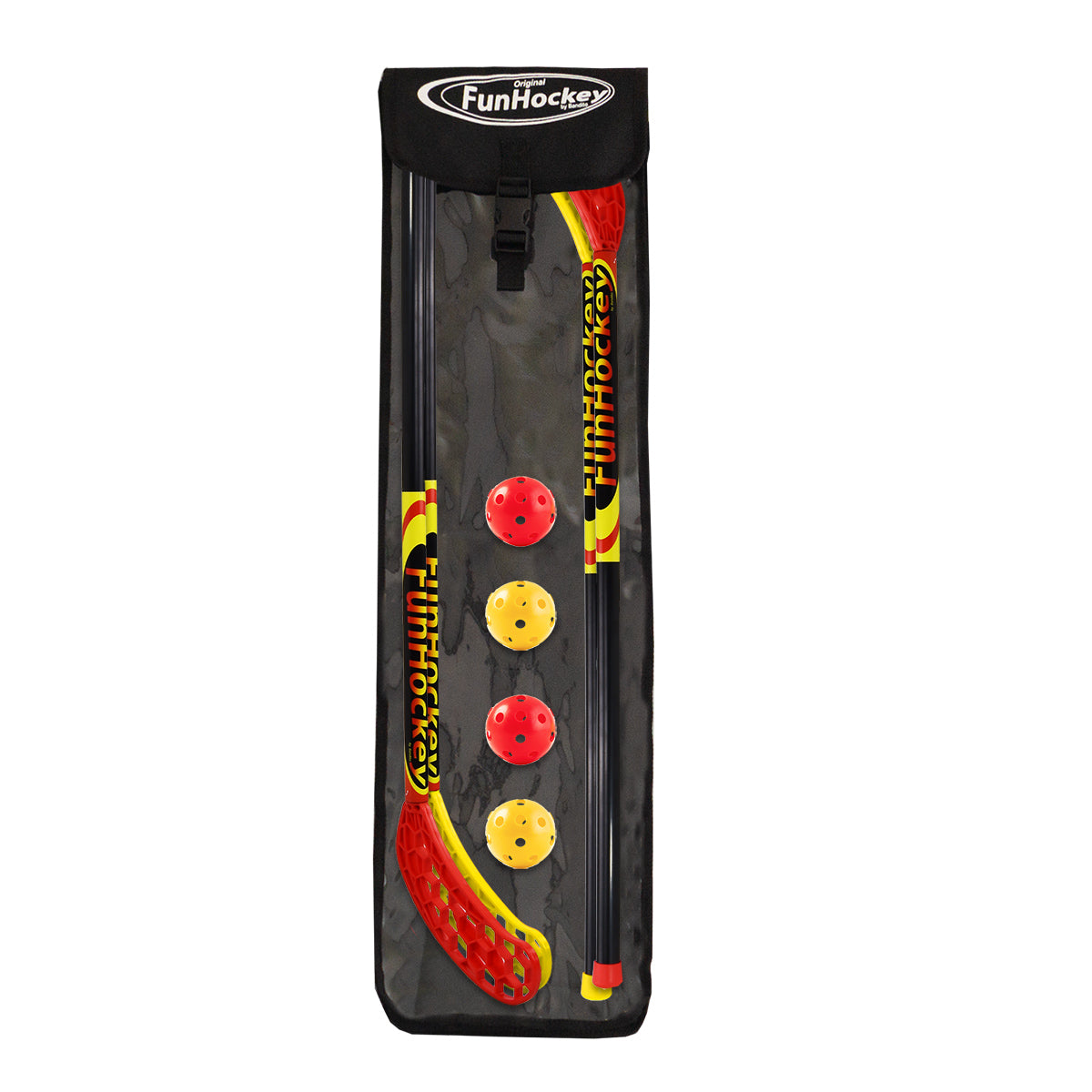 Bandito - FunHockey Schläger-Set, 4 Schläger, 4 Bälle, 1 Tasche