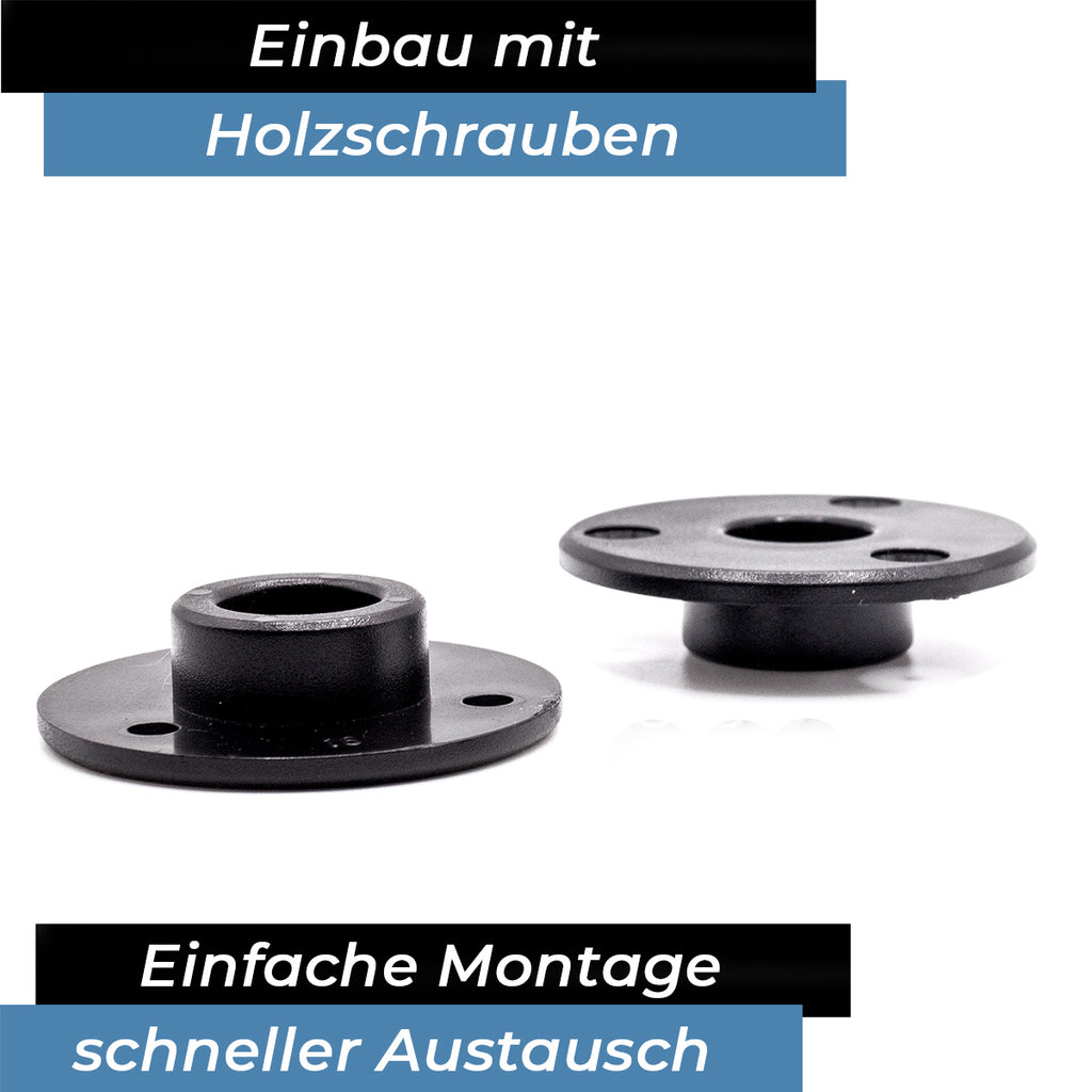 Bandito - Flanschlager für 16 mm Kickerstangen Tischset (16 St.)