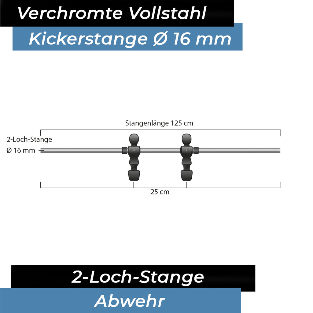 Bandito - Kickerstange Vollstahl 16 mm - 2-Loch Verteidigung