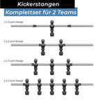 Bandito - Kickerstange Vollstahl 16 mm - komplettes Tischset (8 Stangen)