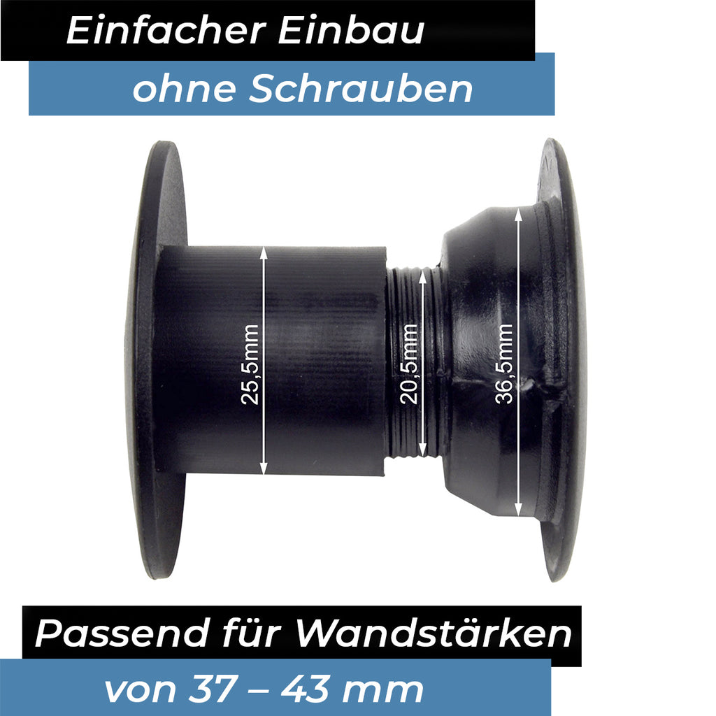 Bandito  - Kugellager Universal für 16 mm Kickerstange Seitenwände 37 - 43 mm Stangenset (2 St.)