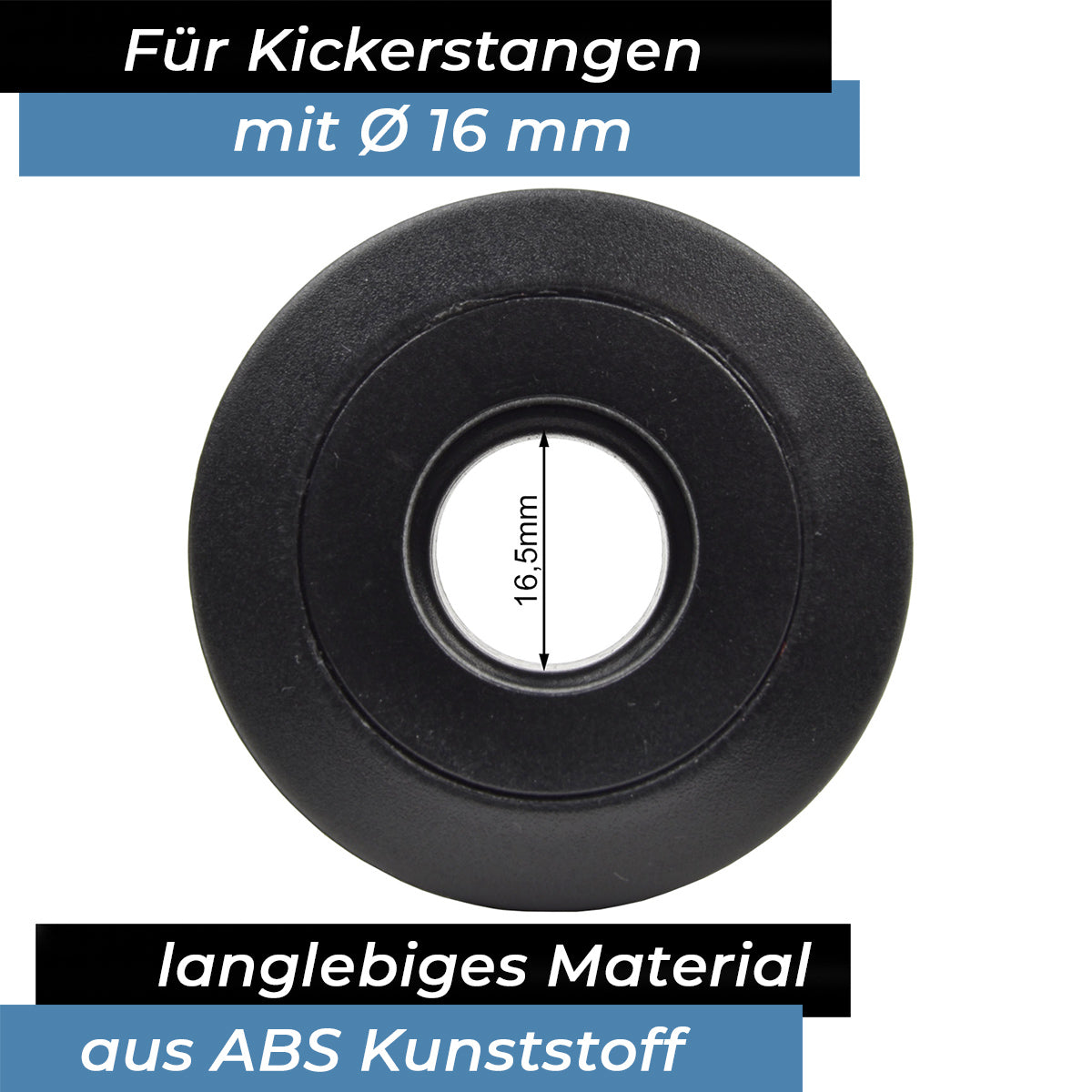 Bandito  - Kugellager Universal für 16 mm Kickerstange Seitenwände 37 - 43 mm Stangenset (2 St.)