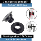 Bandito  - Kugellager Universal für 16 mm Kickerstange Seitenwände 25 - 32 mm Tischset (16 St.)