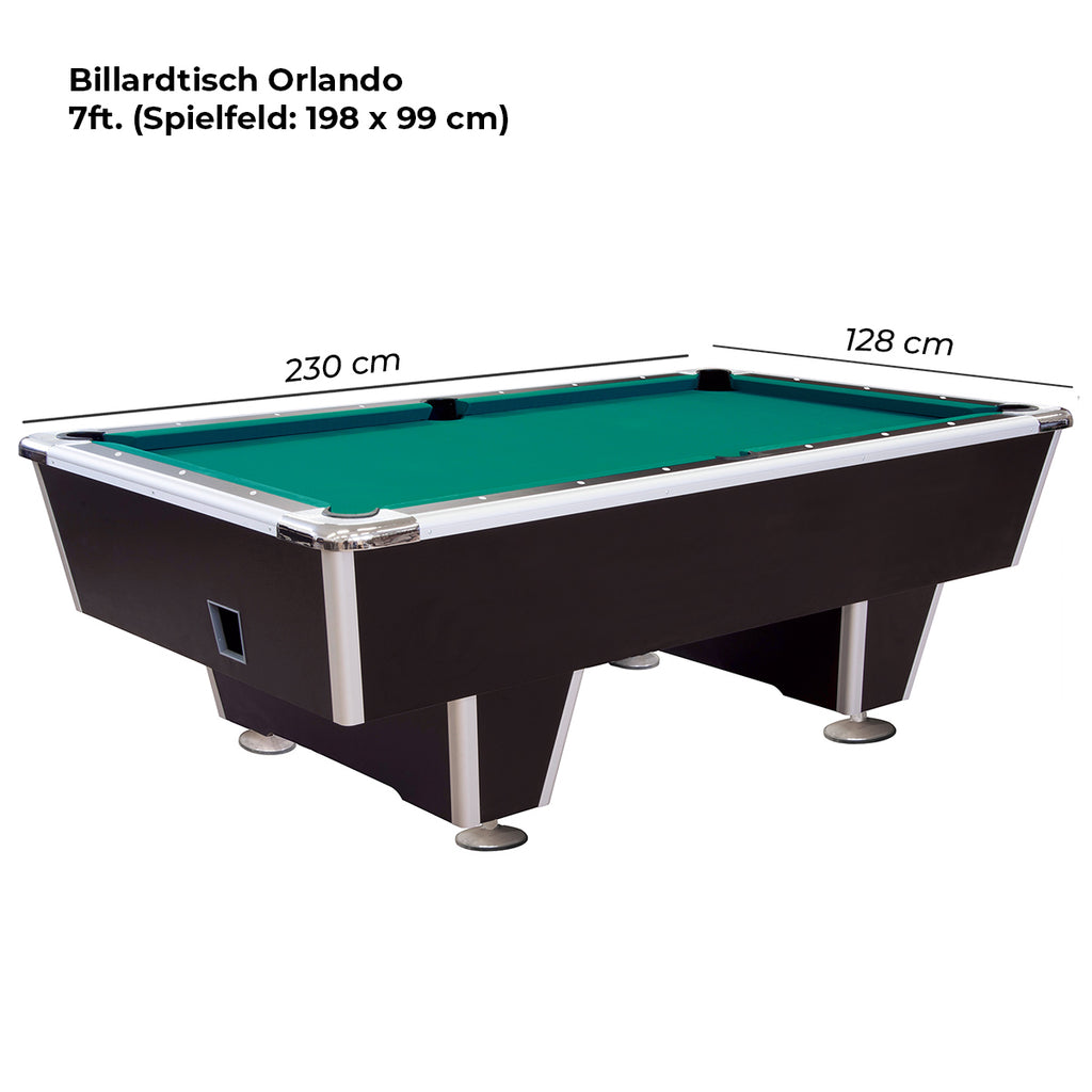Billardtisch Orlando 8 ft. mit Ballrücklauf