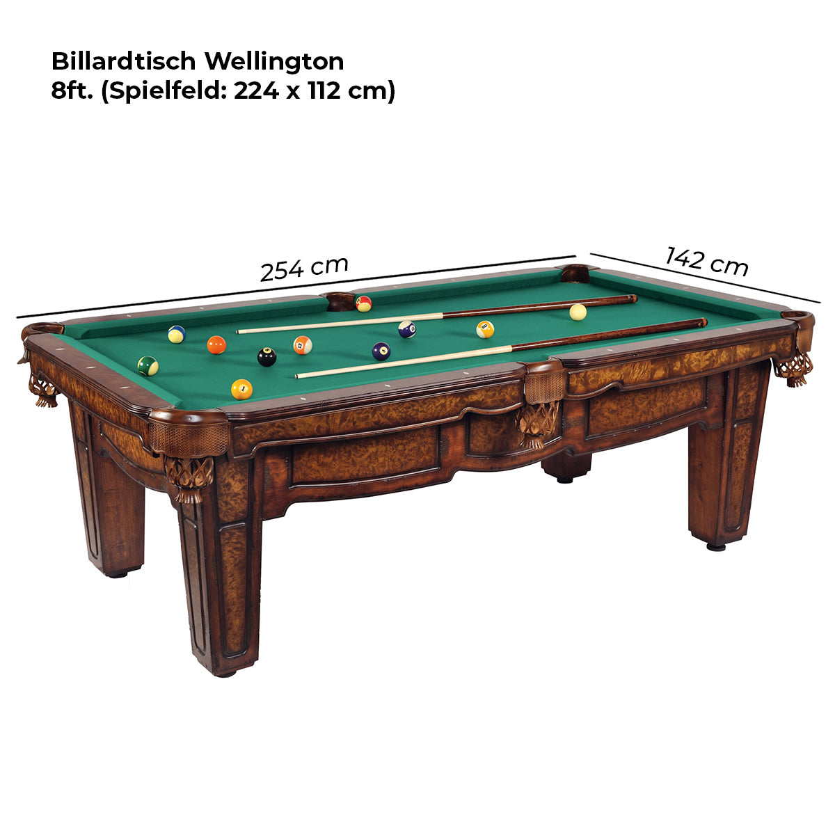 Billardtisch Wellington 8 ft.