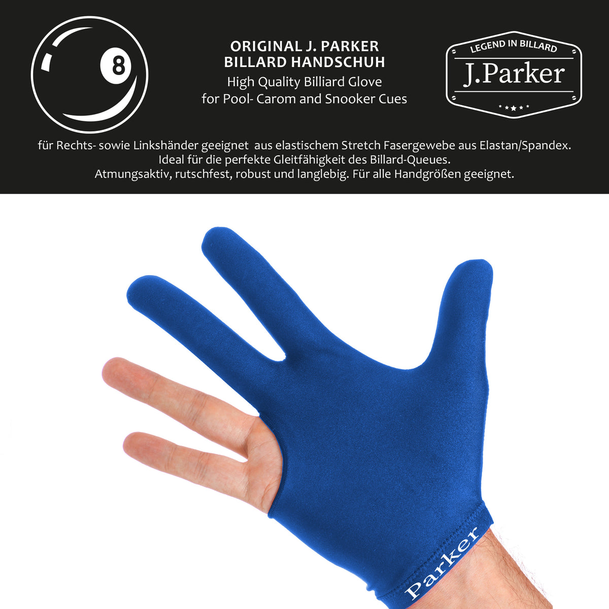 J. Parker - Billardhandschuh blau