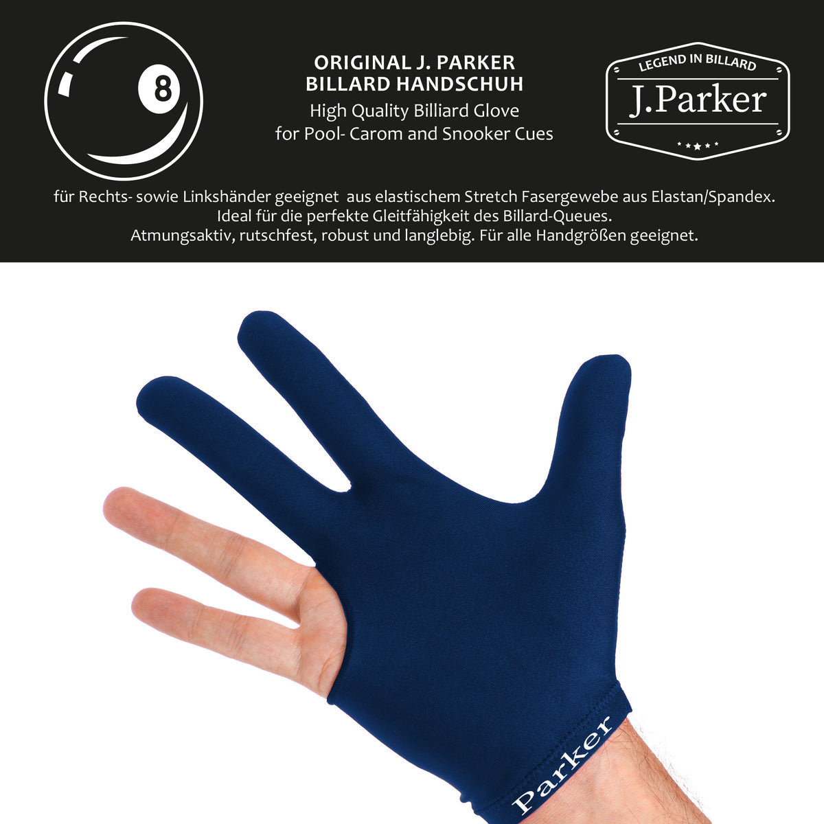J. Parker - Billardhandschuh dunkelblau
