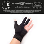 J. Parker - Billardhandschuh fingerless schwarz
