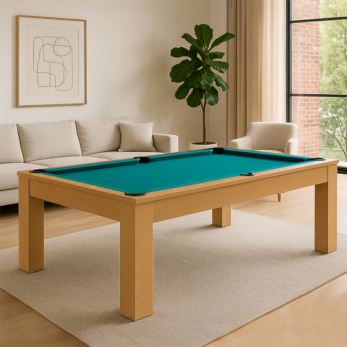 Billardtisch Trento 8 ft. Eiche natur