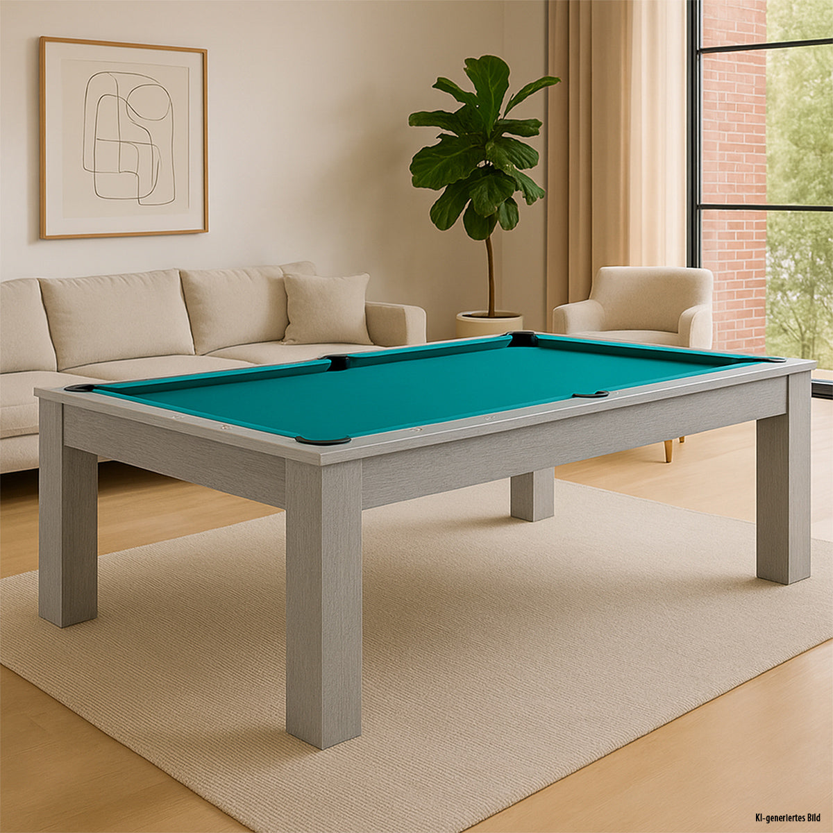 Billardtisch Trento 8 ft. Silber-Birke