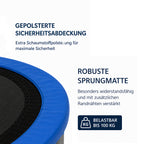 Garlando - Trampolin Indoor Blau  ⌀ 97 cm