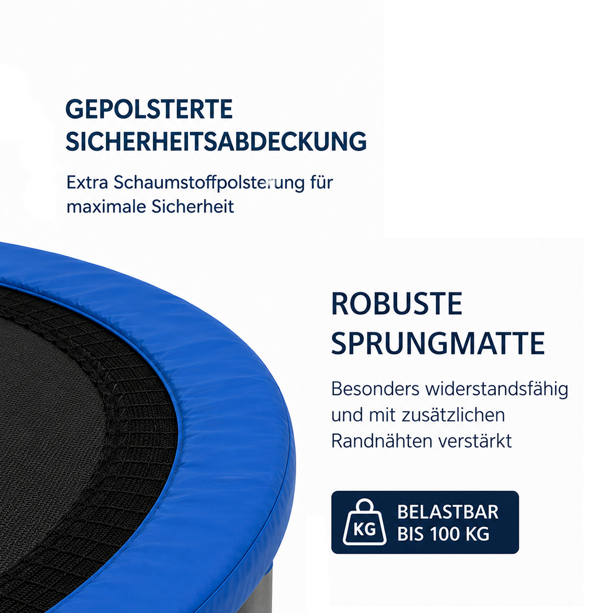 Garlando - Trampolin Indoor Blau  ⌀ 97 cm
