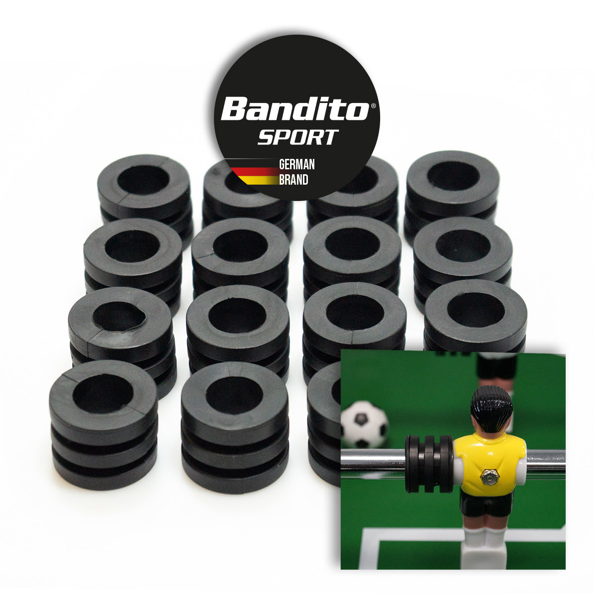 Bandito - Gummipuffer Set für 16 mm Kickerstangen (16 St.)
