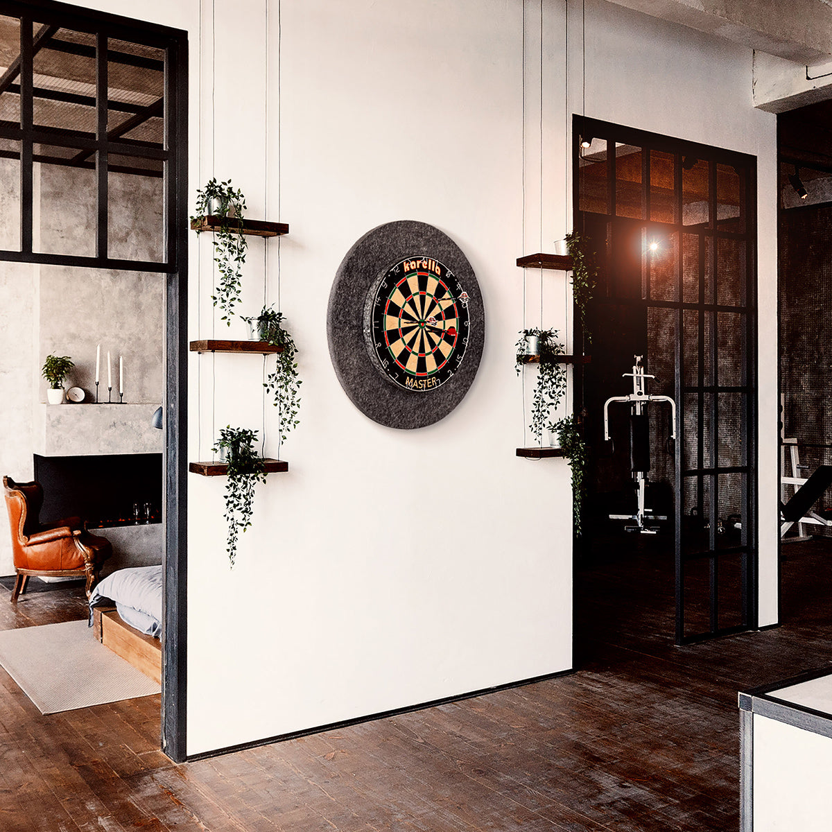 Karella - Schallschutz Ultimo Ø69 cm für Steeldartboards - Silencer mit integriertem Surround / Auffangring