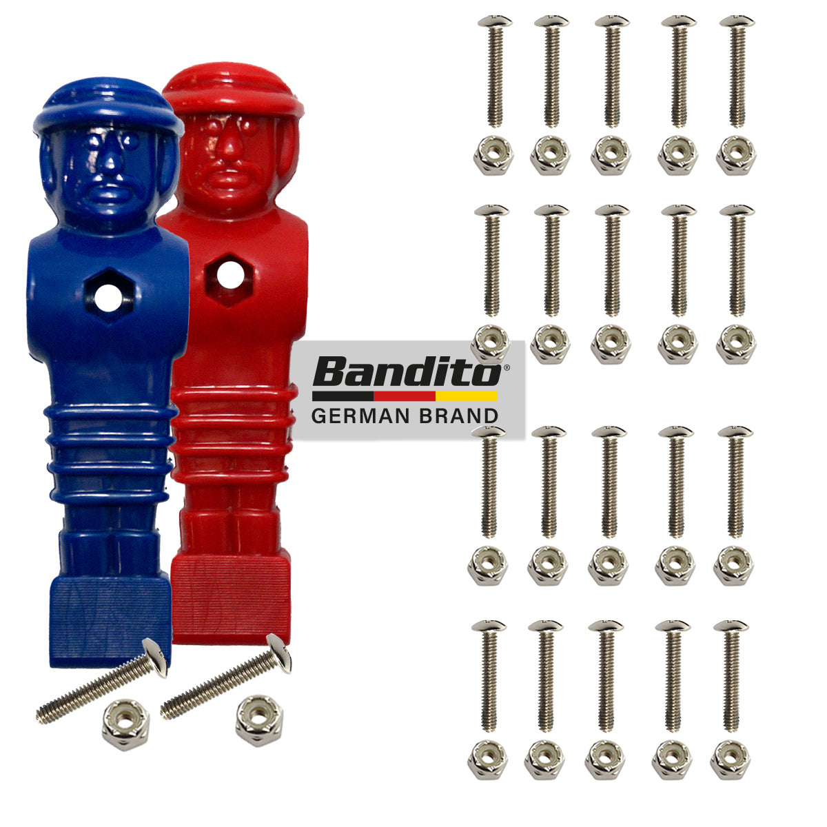 Bandito - Kickerschraube Universal für 16 mm Kickerstange  inkl. Muttern (22 St.)