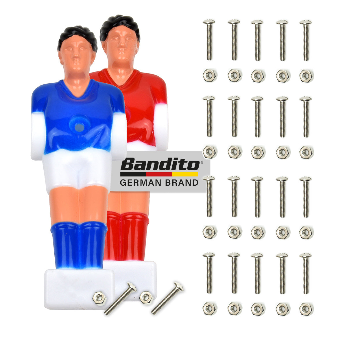 Bandito - Kickerschraube Universal für 13mm Kickerstange inkl. Muttern (22 St.)