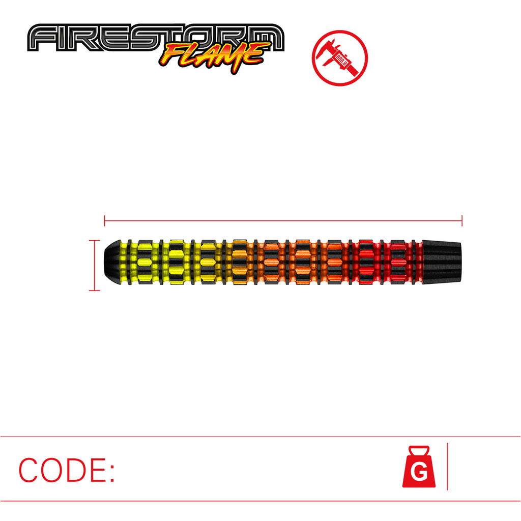 Winmau - Steeldart Firestorm Flame 24 gr.