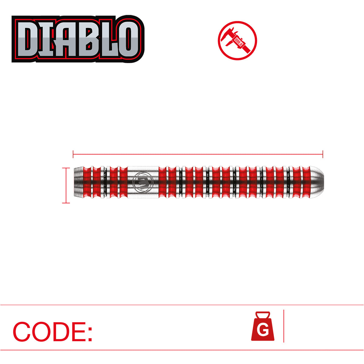 Winmau - Steeldart Diablo 22 gr.