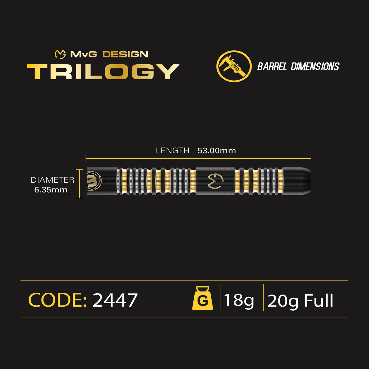 Winmau - Softdart MvG Trilogy 20 gr.