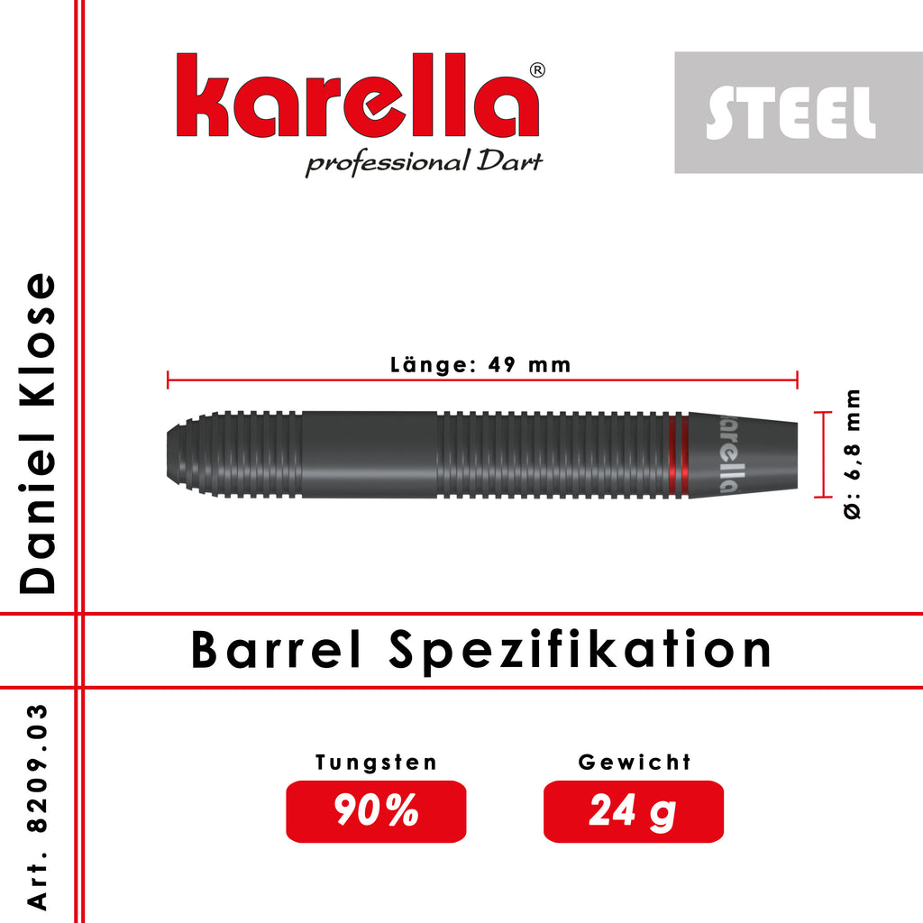 Karella - Steeldart Daniel Klose 90% Tungsten 24 gr.